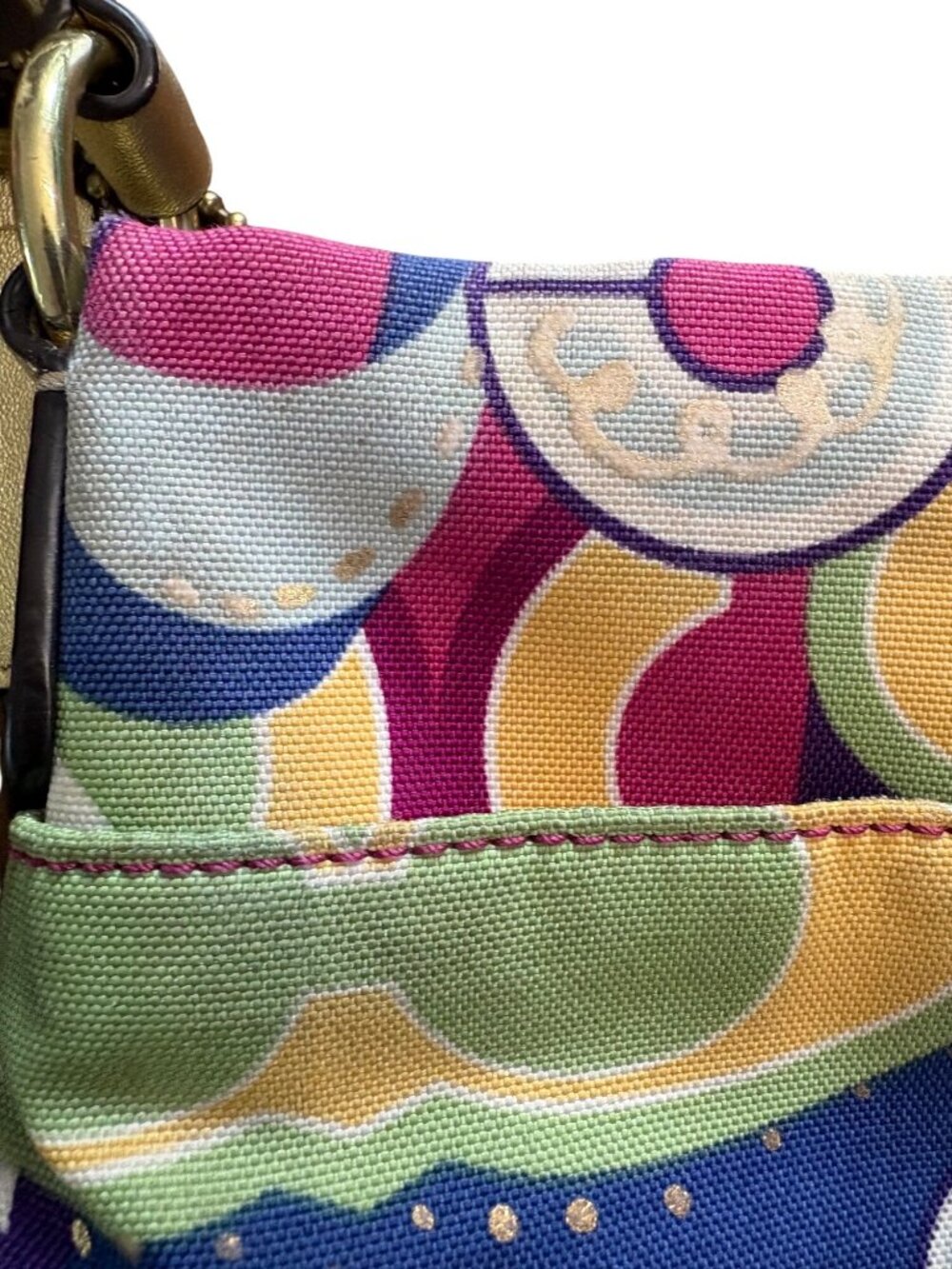Coach Poppy Graffiti Y2K Crossbody Bag Colorful Op Art Shoulder Purse F19454 - Picture 9 of 16
